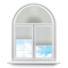 Плиссе арочные (шторы, жалюзи) пальма св бежевый